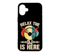 Carcasa para iPhone 16 Plus Relax The DJ Is Here Retro Vinyl DJ