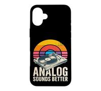 Carcasa para iPhone 16 Plus Reproductor de Discos de Vinilo analógico Suena Mejor