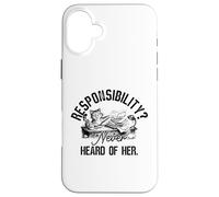 Carcasa para iPhone 16 Plus ¿Responsabilidad? Nunca he oído Hablar de su Divertido Gato procrastinador