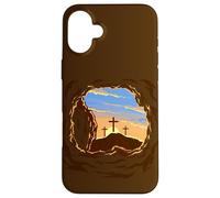 Carcasa para iPhone 16 Plus Resurrection Sunday Cross of Jesus Christ Empty Tomb Faith