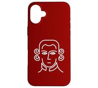 Carcasa para iPhone 16 Plus Retrato Minimalista Mozart Amante de la música clásica