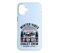 Carcasa para iPhone 16 Plus Retro Christmas Winter Vibes Ski Vacation Chalet Crew