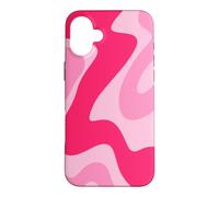 Carcasa para iPhone 16 Plus Retro Hot Pink Swirl Abstracto Estético Groovy 70s Boho Y2K