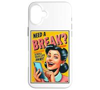 Carcasa para iPhone 16 Plus Retro Humor Pop Art Divertido Vintage Comic