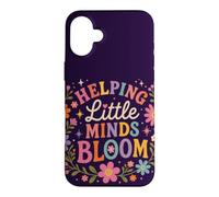Carcasa para iPhone 16 Plus Retro Teacher Helping Little Minds Bloom Floral Cita