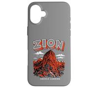 Carcasa para iPhone 16 Plus Retro Zion National Park Vintage Style Angels Landing Utah