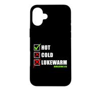 Carcasa para iPhone 16 Plus Revelation 3:15 Hot Cold Lukewarm - Faith Gospel Evangelism