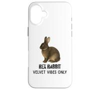Carcasa para iPhone 16 Plus Rex Rabbit Velvet Vibes Solo para fanáticos de Mascotas y Animales