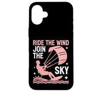 Carcasa para iPhone 16 Plus Ride The Wind Únete al Sky Kite Surfing