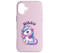 Carcasa para iPhone 16 Plus Riley - Bonito diseño de Unicornio para niñas con Nombre Riley