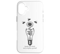 Carcasa para iPhone 16 Plus Rompe Tus límites y Crece tú Mismo Motivación de Girasol