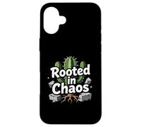 Carcasa para iPhone 16 Plus Rooted in Chaos Funny Cactus Gardener Graphic