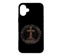 Carcasa para iPhone 16 Plus Rooted in Christ Shirt Jesus Shirt Vintage Cross Christian