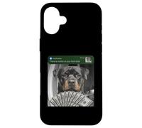 Carcasa para iPhone 16 Plus Rottweiler Hay Movimiento en tu Puerta Principal Rottie Silly
