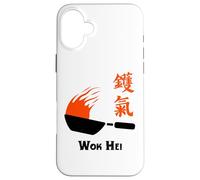 Carcasa para iPhone 16 Plus Sabores de Wok Hei Funny Chinese Wok Cocinar Arroz Frito