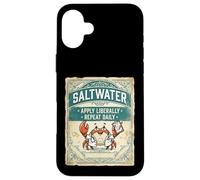Carcasa para iPhone 16 Plus Saltwater Doctor Crab Ocean Vintage Design