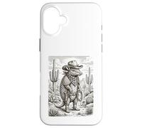 Carcasa para iPhone 16 Plus Salvaje Oeste Armadillo Forajido con Lazo