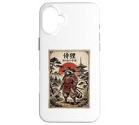 Carcasa para iPhone 16 Plus Samurai Raccoon Japanese Vintage Funny Gifts Graphic Art