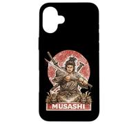 Carcasa para iPhone 16 Plus Samurai Warrior Musashi, Luchador de Espadas japonés
