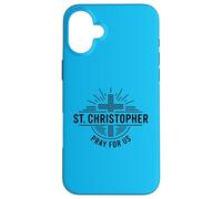 Carcasa para iPhone 16 Plus San Cristóbal ruega por Nosotros Cruz católica