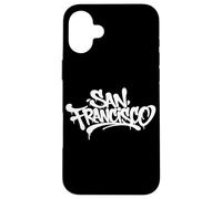 Carcasa para iPhone 16 Plus San Francisco Graffiti City Street Art USA, Viaje y Recuerdo