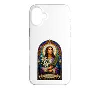 Carcasa para iPhone 16 Plus Santa María Goretti Reza por Nosotros Icono Católico Arte Fe