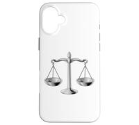Carcasa para iPhone 16 Plus Scales of Justice Libra Star Sign Legal Gift Abogado Juez