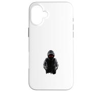 Carcasa para iPhone 16 Plus Scary Stranger Devil Eyes Diseño de Arte de Terror