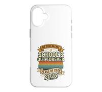Carcasa para iPhone 16 Plus Schools out Forever Retirement 2026 Maestro Jubilado Vintage