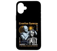 Carcasa para iPhone 16 Plus Sci Fi Creative Synergy AI Humanos innovando Juntos