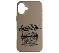 Carcasa para iPhone 16 Plus Scouting Inspires Adventure Canoe Outdoors Retro Scouts