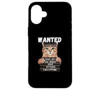 Carcasa para iPhone 16 Plus Se Busca a Kitty. Bad for Bad Cattitude, Amante de los Gatos San Valentín