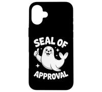 Carcasa para iPhone 16 Plus Seal of Approval Pun Funny Seal