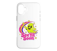 Carcasa para iPhone 16 Plus See Ya Soon Moon Cute Spooky Halloween Stars Kawaii