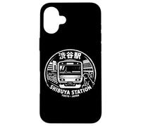 Carcasa para iPhone 16 Plus Sello de la estación de Tren de Shibuya Otaku Souvenir japonés Kanji