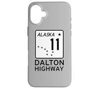 Carcasa para iPhone 16 Plus Señal de Carretera de Alaska, Ruta 11, de Dalton Highway