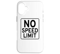Carcasa para iPhone 16 Plus Señal de Carretera sin límite de Velocidad