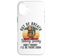 Carcasa para iPhone 16 Plus Senderismo Sin Aliento Sociedad para Hombres Mujeres Caminante Naturaleza Amor