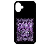 Carcasa para iPhone 16 Plus Senior 2026 26 Cyber Goth Heavy Metal Streetwear Graduación