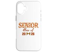 Carcasa para iPhone 16 Plus Senior 2026 Coquette Blue Floral Toile Graduation Aesthetic