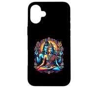 Carcasa para iPhone 16 Plus Señor Shiva Durga Dios hindú Mahadeva Diosa Diosa Parvati