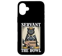 Carcasa para iPhone 16 Plus Servant The Bowl Cat In Box - Cuenco de Comida con diseño de Gato Divertido