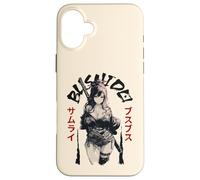 Carcasa para iPhone 16 Plus Sexy Anime Chica japonés Samurai Bushido Código japón Ninja