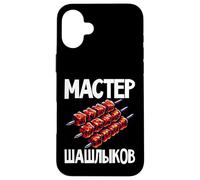 Carcasa para iPhone 16 Plus Shashlik Master Grill Pinchos Rusos Grill Rusia