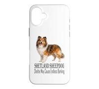 Carcasa para iPhone 16 Plus Shetland Sheepdog Humor Ladrando sin Fin Sheltie Life