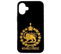 Carcasa para iPhone 16 Plus Shir o Khorshid Nowruz Pirouz Lion & Sun Año Nuevo Persa