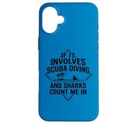Carcasa para iPhone 16 Plus Si implica Buceo y Tiburones Cuenta Conmigo | Shark Diving