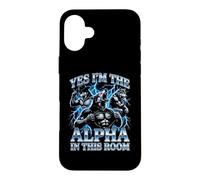 Carcasa para iPhone 16 Plus Sí, Soy el Alfa en Esta habitación - Funny Wolf Meme Chicos Hombres