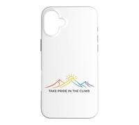 Carcasa para iPhone 16 Plus Siéntete Orgulloso de la Escalada Rainbow Mountain Hiking
