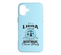 Carcasa para iPhone 16 Plus Signo de astrología de Pesadilla Libra Zodiac I Can Be Your Worst Nightmare